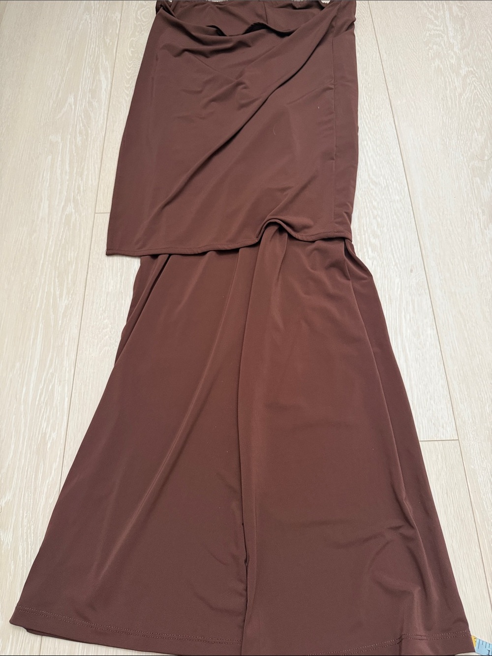 Anthropologie Brown Wrap-Front Wide Leg Pants - Picture 9 of 9